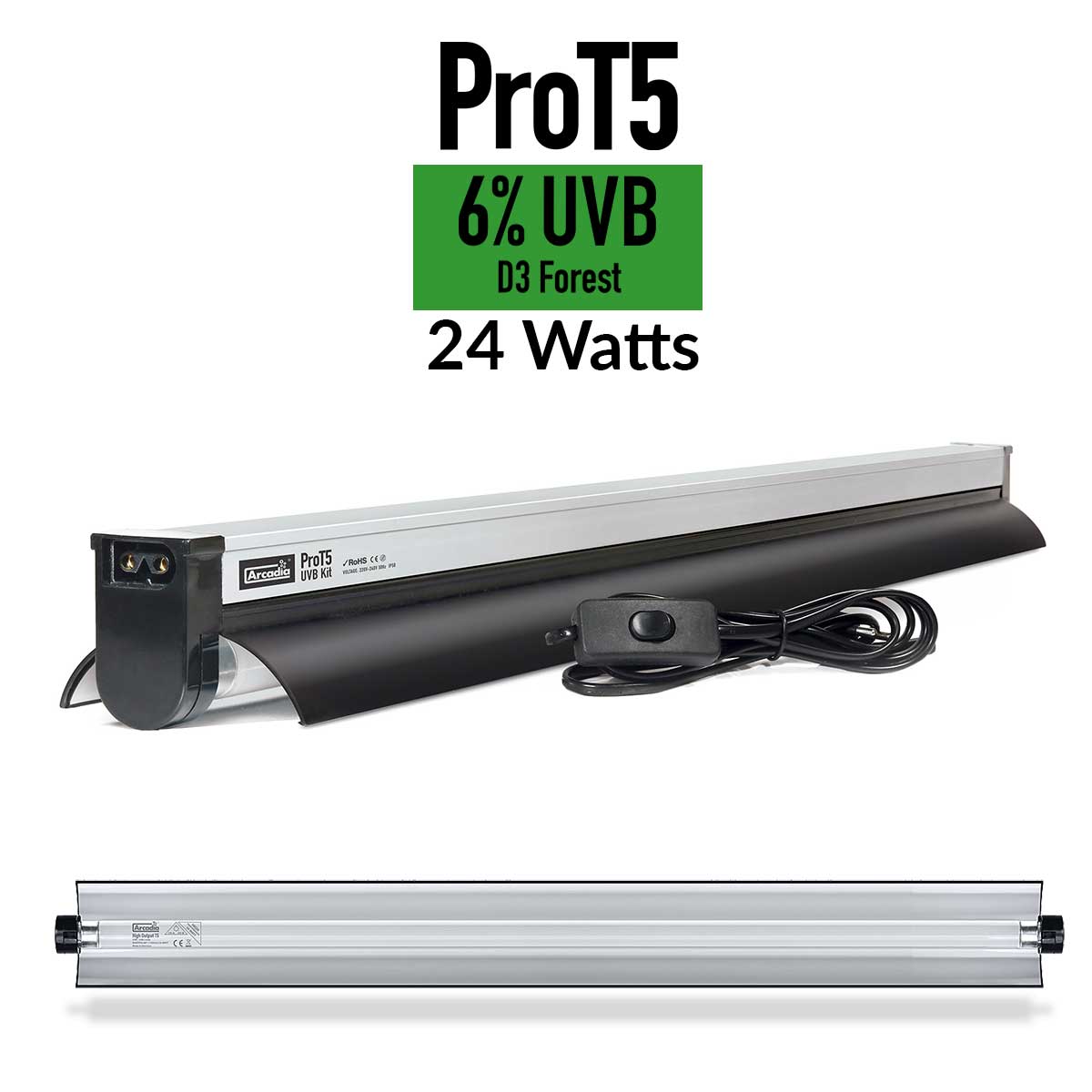 Arcadia PRO T5 UVB KIT With 6% Forest Lamp – IwarnaOnline